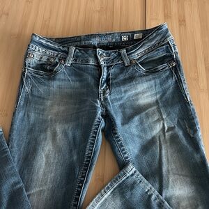 Miss Me Women's Mid Blue Boot Cut Jeans